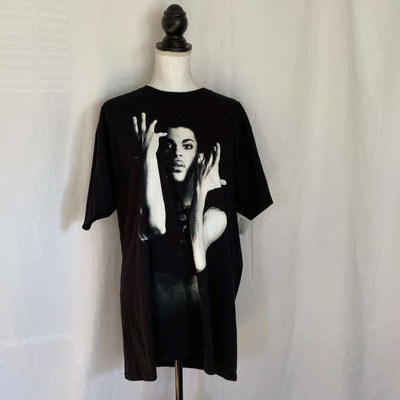 Prince Tops - Prince Black Cotton Short Sleeve T-Shirt